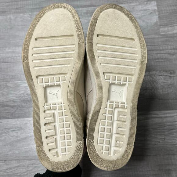 Puma Cali Wedge Tonal Platform Chunky Sneakers Marshmallow Size 9 1/2 - Picture 6 of 8